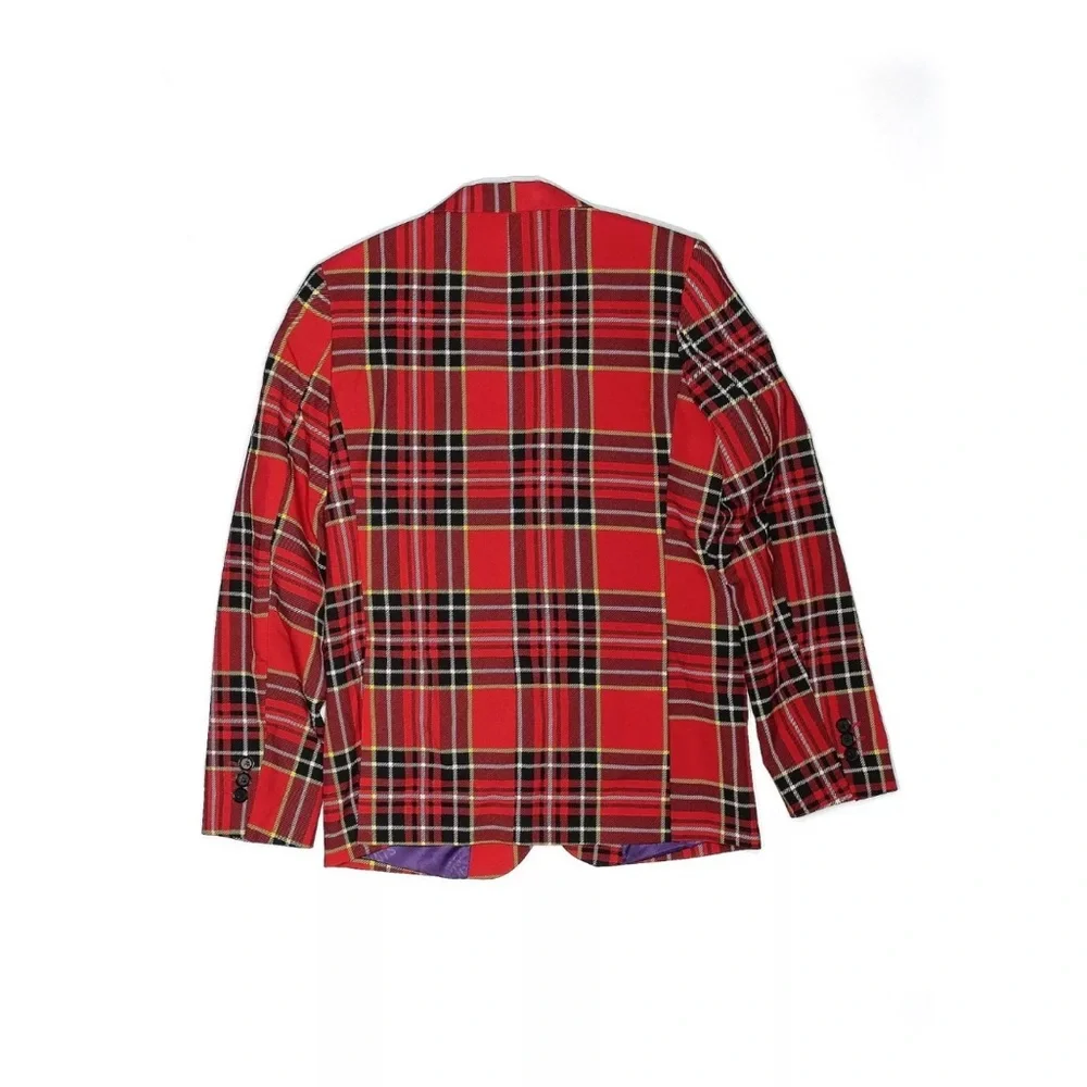 Teen OppoSuits The Lumberjack Christmas Red Plaid Suit Jacket Pants Set Size 14 - Picture 7 of 14